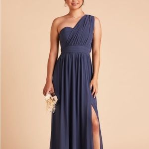 Convertible chiffon dress by Birdy Grey - NWT.  SIZE large.  Color Navy.